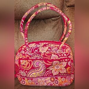 Vera Bradley Floral Paisley Shoulder Bag in Pink and Orange